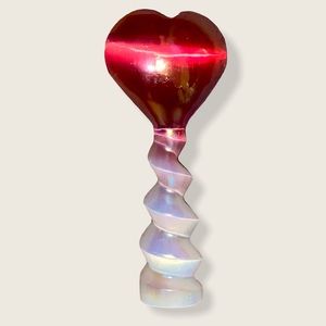 RED AURA SELENITE SPIRAL CRYSTAL